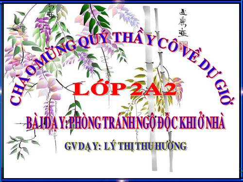Bài 14. Phòng tránh ngộ độc khi ở nhà