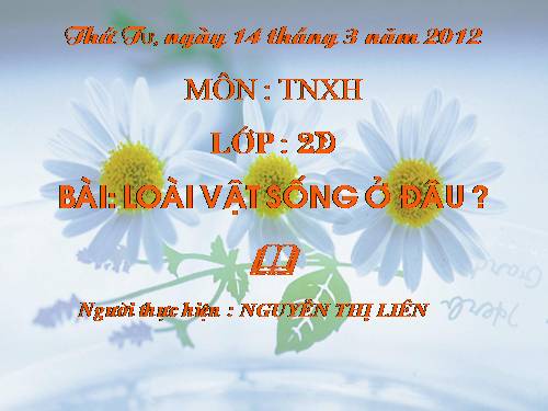 Bài 27. Loài vật sống ở đâu?