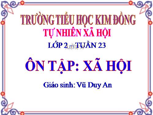 Bài 23. Ôn tập: Xã hội
