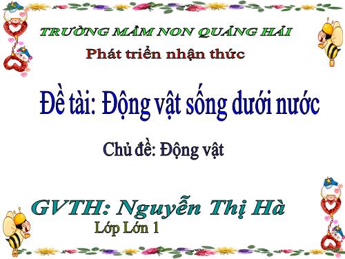 Bài 29. Một số loài vật sống dưới nước