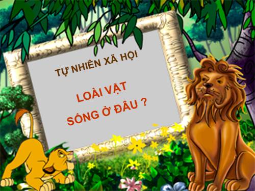 Bài 27. Loài vật sống ở đâu?