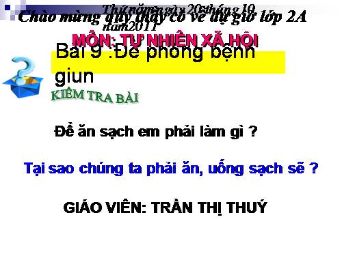 Bài 9. Đề phòng bệnh giun