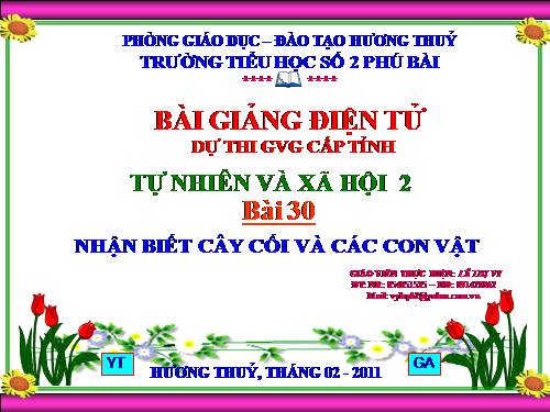Bài 30. Nhận biết cây cối và các con vật