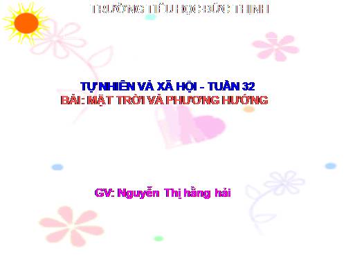 Bài 32. Mặt Trời và phương hướng