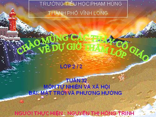 Bài 32. Mặt Trời và phương hướng