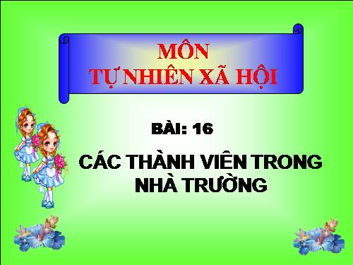 Bài 16. Các thành viên trong nhà trường