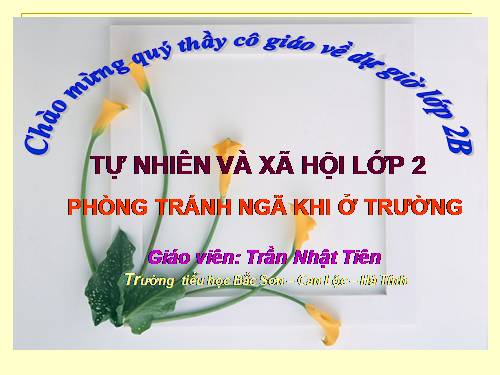 Bài 17. Phòng tránh ngã khi ở trường