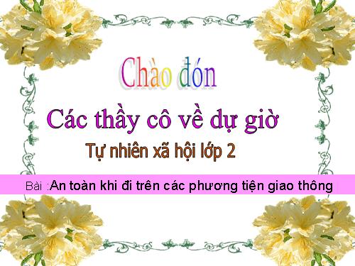 Bài 20. An toàn khi đi các phương tiện giao thông