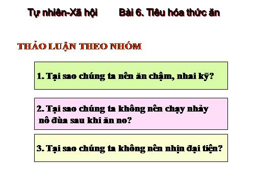 Bài 6. Tiêu hoá thức ăn
