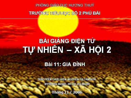 Bài 11. Gia đình