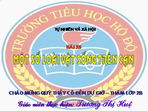 Bài 28. Một số loài vật sống trên cạn