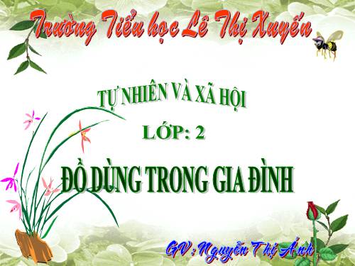 Bài 12. Đồ dùng trong gia đình