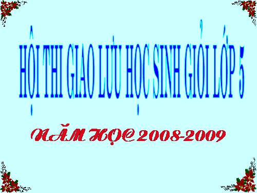 53 câu hỏi giao lưu HS lớp 5 TP Bắc ninh