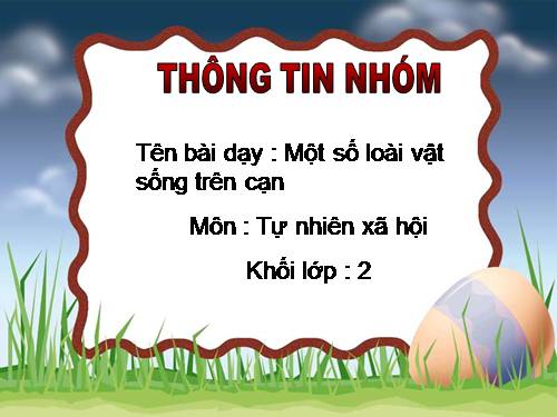 Bài 28. Một số loài vật sống trên cạn