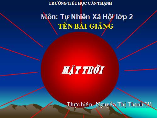 Bài 31. Mặt Trời