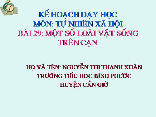 Bài 28. Một số loài vật sống trên cạn