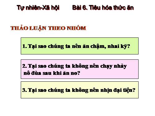 Bài 6. Tiêu hoá thức ăn