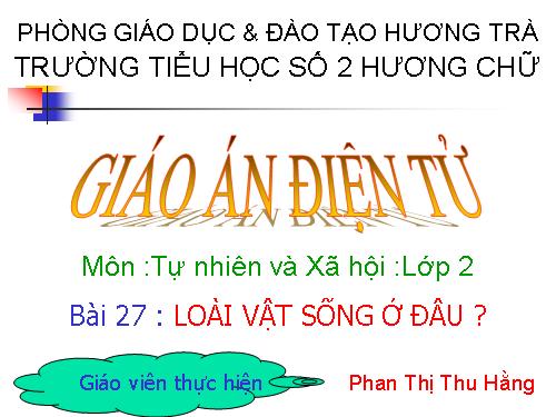 Bài 27. Loài vật sống ở đâu?