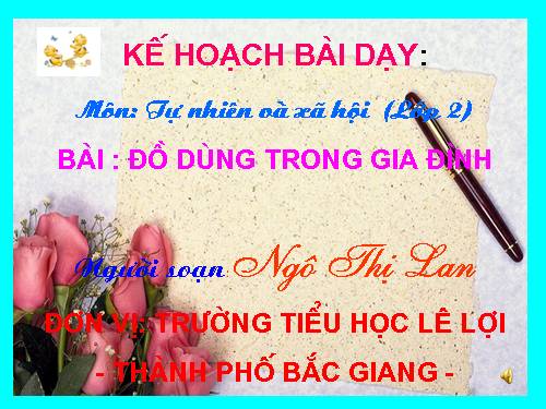 Bài 12. Đồ dùng trong gia đình