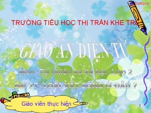 Bài 27. Loài vật sống ở đâu?