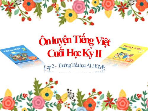 Tuần 35. Ôn tập cuối Học kì II