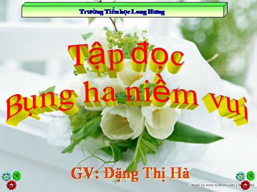 Tuần 13. Bông hoa Niềm Vui