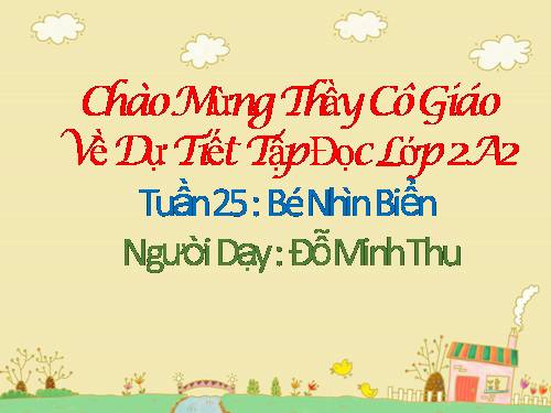 Tuần 25. Bé nhìn biển
