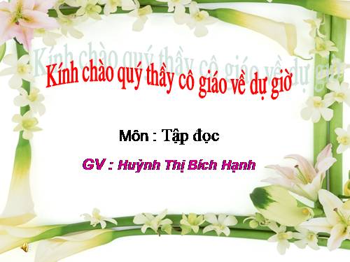 Tuần 7. Thời khoá biểu