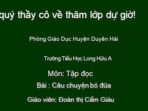 Tuần 14. Câu chuyện bó đũa