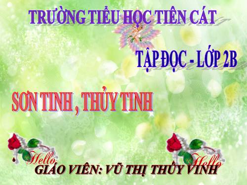 Tuần 25. Sơn Tinh, Thuỷ Tinh