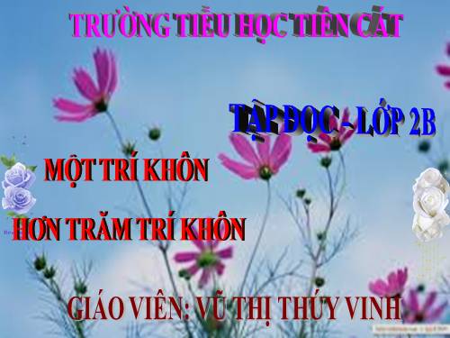 Tuần 22. Một trí khôn hơn trăm trí khôn