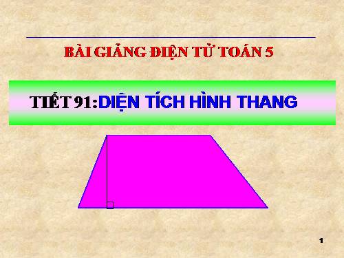 Giao an dien tu bai Dien tich hinh thang