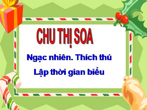 Tuần 16. Thời gian biểu