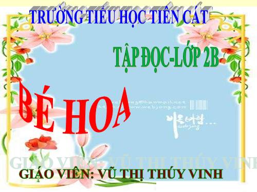 Tuần 15. Bé Hoa