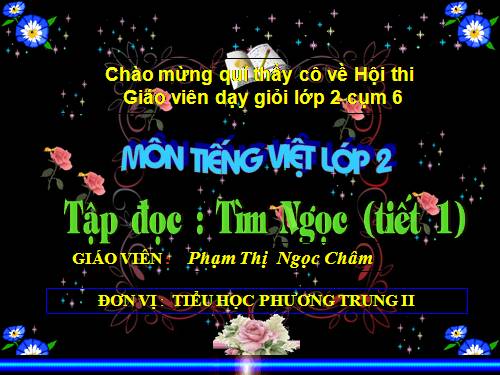 Tuần 17. Tìm ngọc