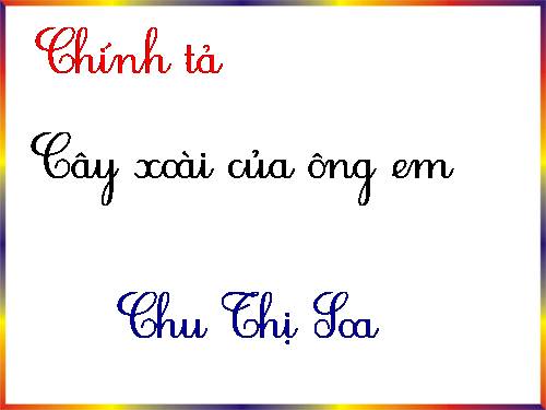 Tuần 11. Cây xoài của ông em