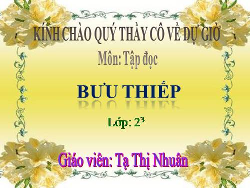 Tuần 10. Bưu thiếp