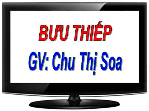 Tuần 10. Bưu thiếp
