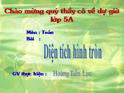 dien tich hinh tron