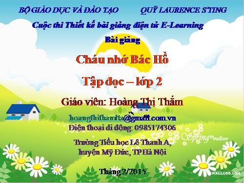 Tuần 30. Cháu nhớ Bác Hồ