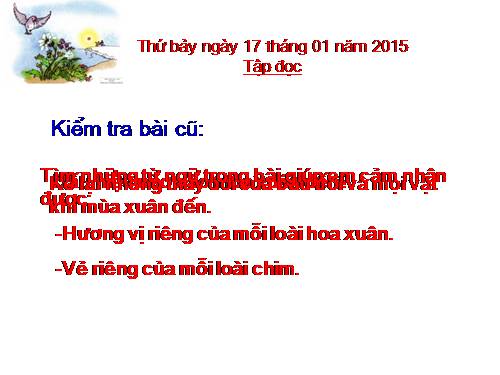 Tuần 21. Chim sơn ca và bông cúc trắng