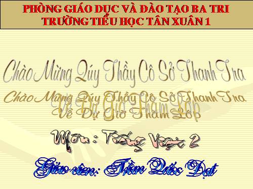 Tuần 3. Gọi bạn