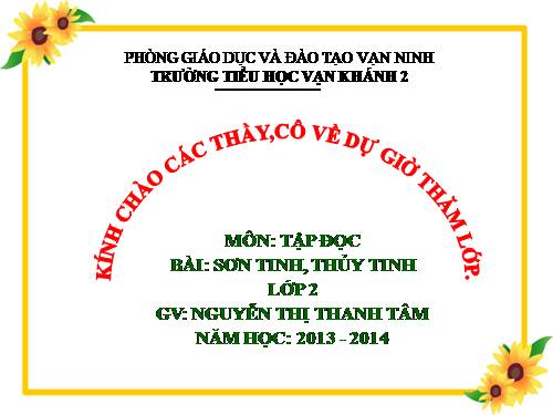 Tuần 25. Sơn Tinh, Thuỷ Tinh