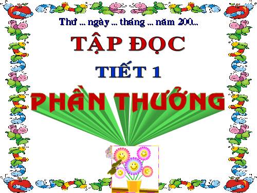 Tuần 2. Phần thưởng