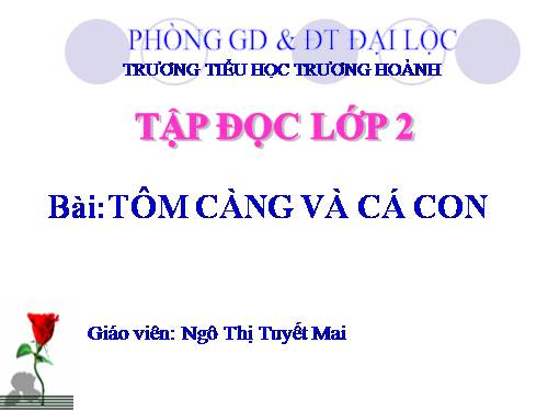 Tuần 26. Tôm Càng và Cá Con