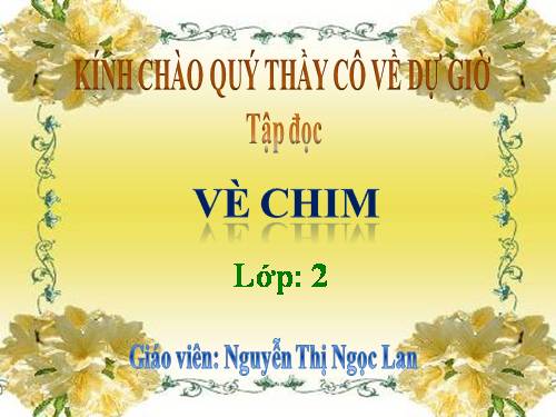 Tuần 21. Vè chim