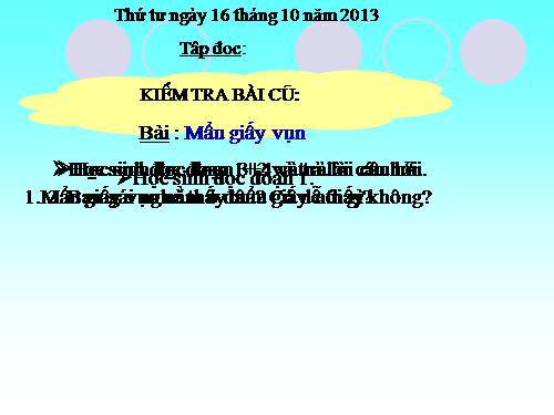 Tuần 6. Ngôi trường mới