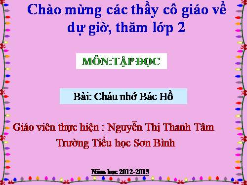 Tuần 30. Cháu nhớ Bác Hồ