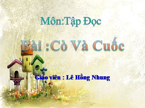 Tuần 22. Cò và Cuốc