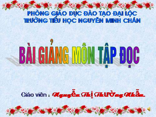 Tuần 13. Quà của bố